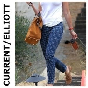 ➡️NWT Current/Elliott Polka Dot Skinny Jean Size 25x26”